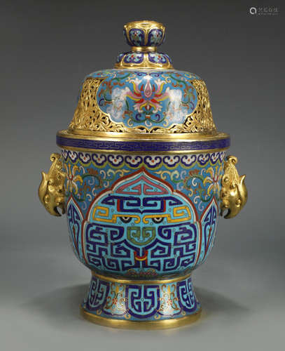 CHINESE CLOISONNE CENSER