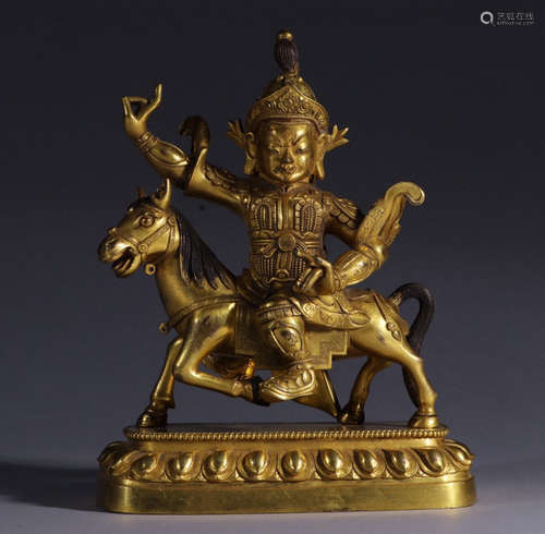 CHINESE GILT BRONZE BUDDHA