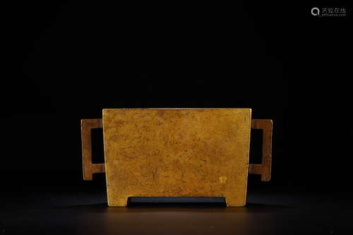 CHINESE SQUARED BRONZE CENSER