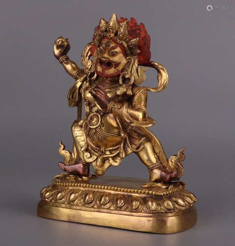 CHINESE GILT BRONZE BUDDHA