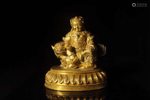 CHINESE GILT BRONZE BUDDHA