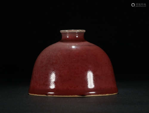 KANGXI MARK, CHINESE RED GLAZED DRAGON VASE