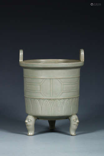 CHINESE LONGQUAN KILN TRIPOD CENSER