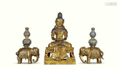 清 京做铜佛像 （一组）