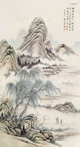 黄山寿 仿文徵明山水  立轴