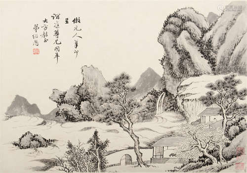 绍周 清 山水册页