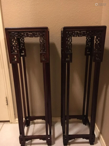 A Pair Of Hongmu Stands