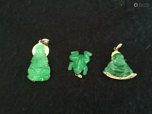 A Set Of Three Small Jade Pendants