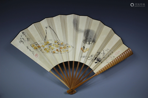 A Paper Painted Fan 