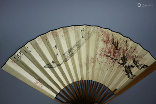 A Paper Painted Fan 