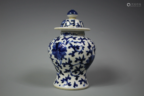 A Blue and White Porcelain Jar