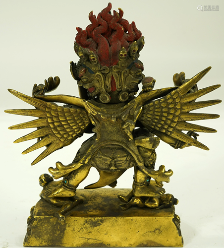 A Gilt-Bronze figure of Heruka and Consort