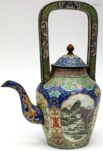 A Chinese CloisonnÃ© Teapot