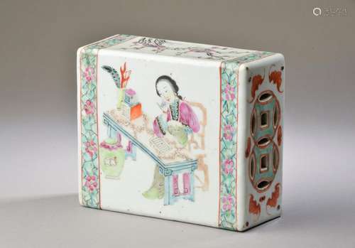 CHINA 19th century. Rectangular scented box in pol…