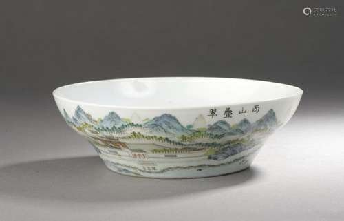 CHINA JIAQING Era (1796 1820). Flared bowl in poly…