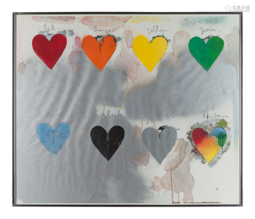 Jim Dine (American, b. 1935) Eight Hearts, 1970