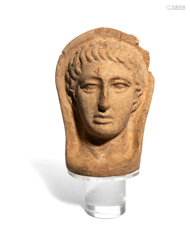 An Etruscan Terra Cotta Votive Head of a M…