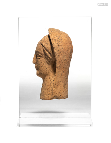 An Etruscan Terra Cotta Votive Half Head