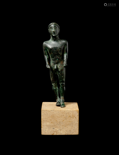 A Greek Bronze Kouros