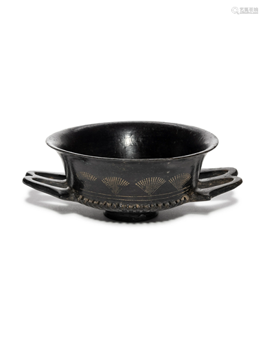 An Etruscan Bucchero Stemless Kylix