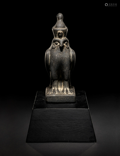 An Egyptian Basalt Falcon Horus