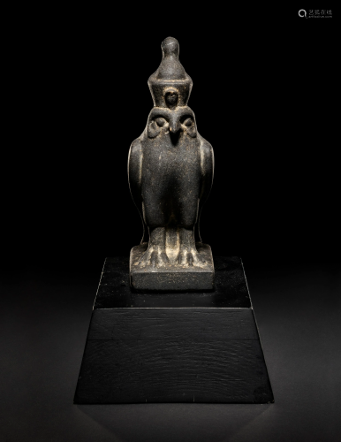 An Egyptian Basalt Falcon Horus