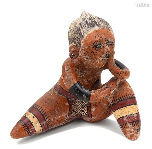 A Nayarit Pottery Figure Height 12 3/4 inch…