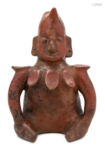 A Colima Pottery Figural Vessel Height 12 1…