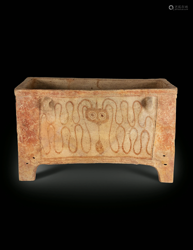 A Minoan Painted Terra Cotta Larnax