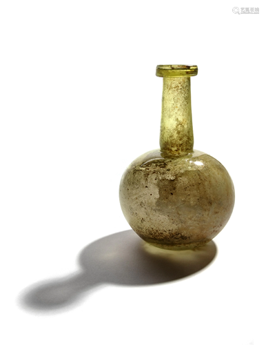 A Roman Glass Spherical Bottle