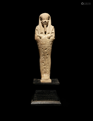 An Egyptian Faience Ushabti with an Inscriptio…