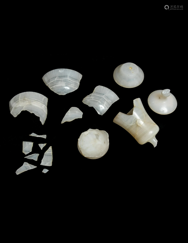 A Group of Alabaster Articles and Fra…