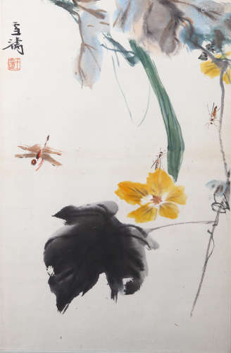 王雪涛（1903-1982） 丝瓜草虫