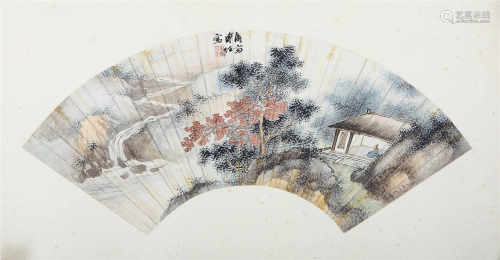 溥佐（1918-2001） 秋山隐士图