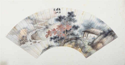 溥佐（1918-2001） 秋山隐士图