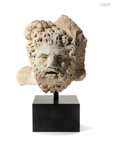 A Roman Marble Bearded Head, Perhaps a …