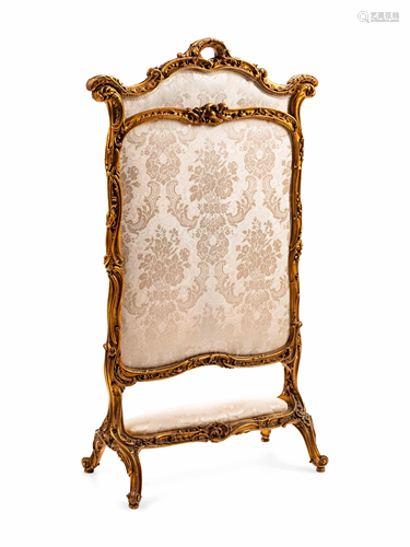 A Louis XV Style Giltwood Firescreen Height…