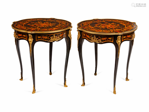 A Pair of Louis XV Style Gilt-Bronze-Mounted …