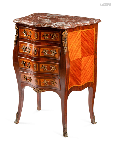 A Louis XV Style Kingwood and Tulipwood …