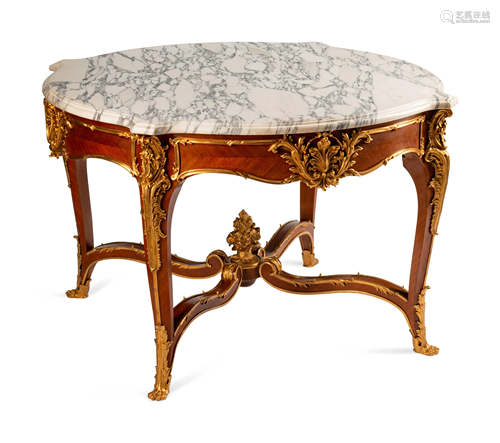 A Louis XV Style Gilt-Bronze-Mounted Kingwood…