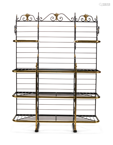 A Brass-Mounted Wrought-Iron Baker's Rack …