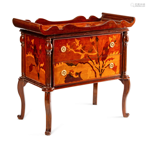 An Art Nouveau Style Inlaid Chest of Draw…