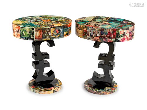 A Pair of Art Moderne Style Decoupage…