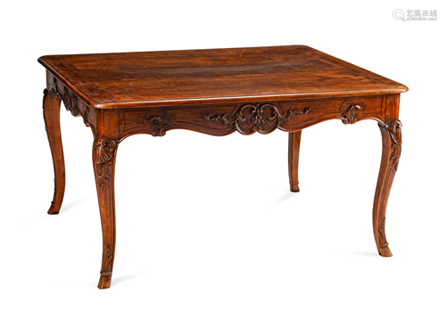 A Louis XV Style Carved Walnut Table Heig…