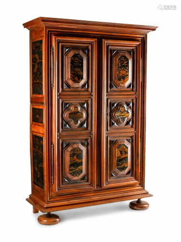 A French Provincial Later-Japanned Walnut Ar…