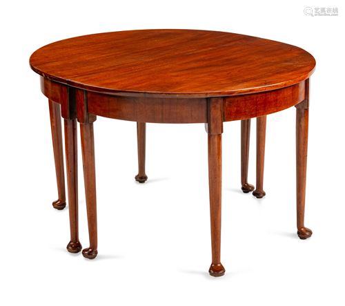 A Queen Anne Style Mahogany Oval Dining Ta…