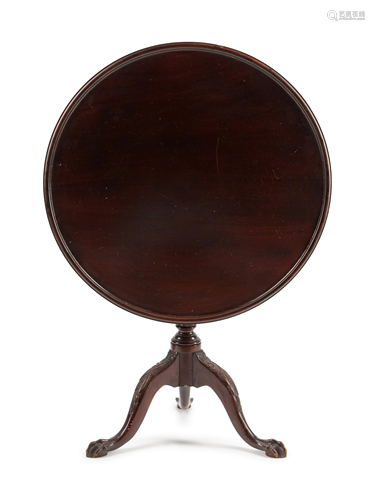 A George III Mahogany Tilt-Top Tea Tab…