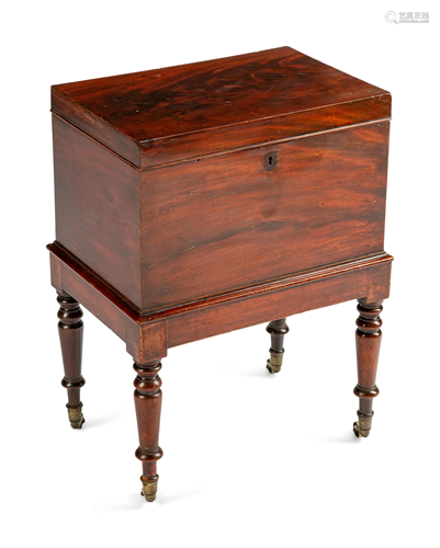 A Late George III Mahogany Cellarette on …