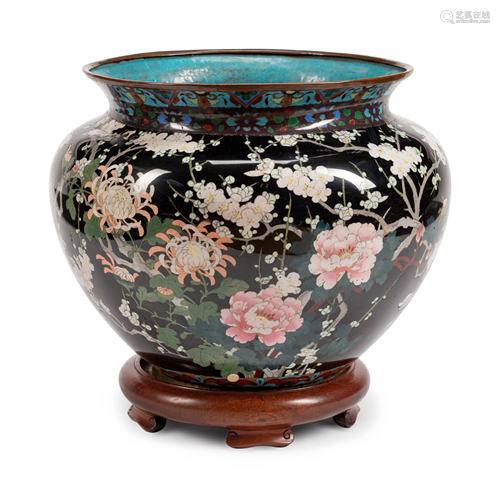 A Japanese Cloisonne Jardiniere Heig…