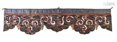 A Tibetan silk Temple banner